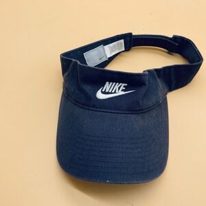 Vtg NIKE Embroidered Golf Visor Blue with White‎ Corduroy